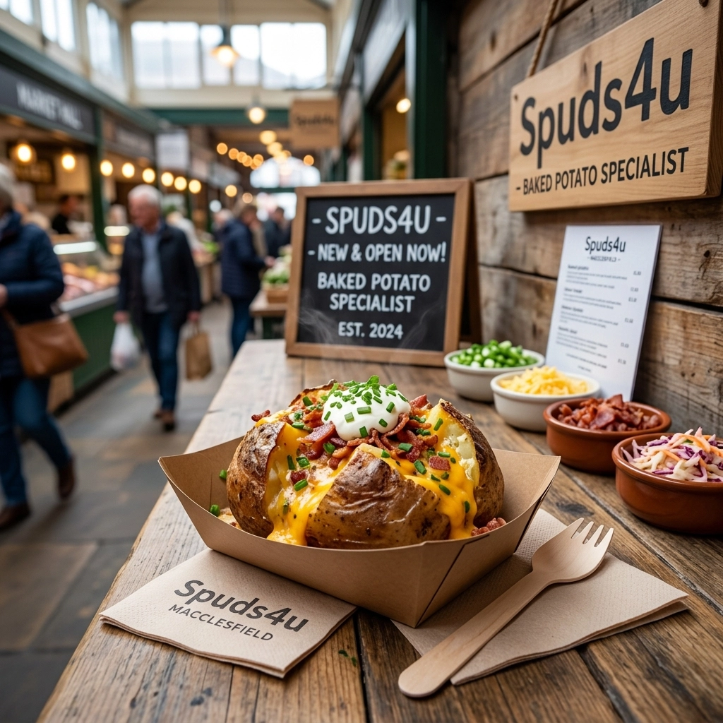 Spuds4u: New Baked Potato Specialist Opens in Macclesfield Market Hall Spuds4u: New Baked Potato Specialist Opens in Macclesfield Market Hall